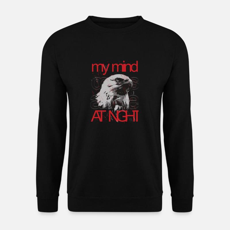 Adler - mind at night - Unisex Pullover - Schwarz