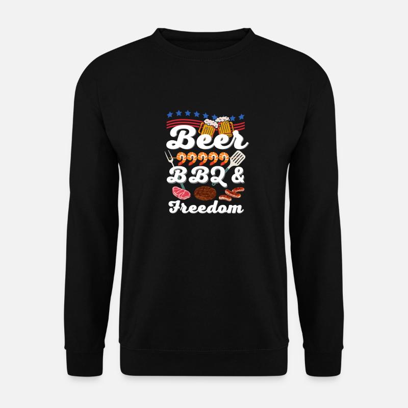 Beer Grill & Freedom - Unisex Sweatshirt - black