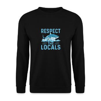 Respect The Locals Marine Biology Scientist - Unisex Sweatshirt - black - Front - Alina (178cm) & Michal (187cm)