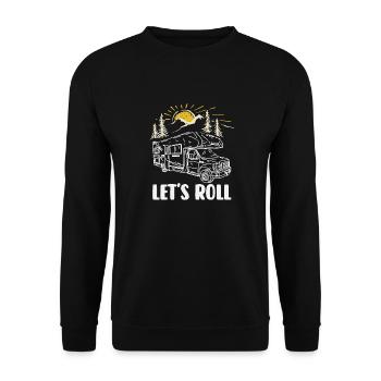 Cooles Camper, RV, Wohnmobil, Carvan Spruch Shirt - Unisex Pullover - Schwarz - Vorne - Alina (178cm) & Michal (187cm)