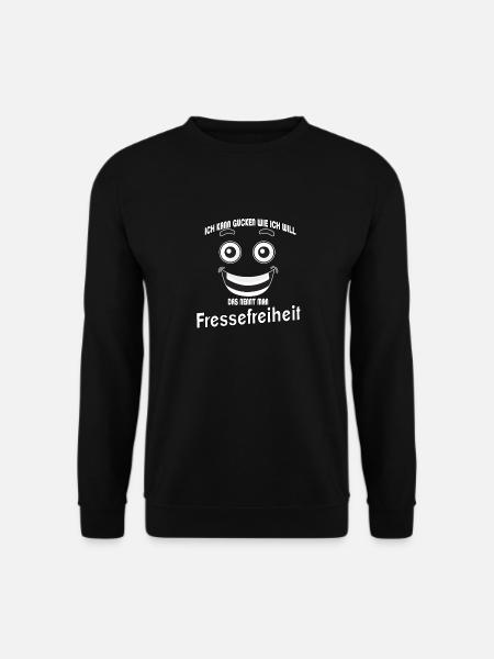 Ich kann gucken wie ich will - Fressefreiheit! - Unisex Pullover - Schwarz