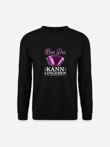Bin Da Kann Losgehen, Steirische Harmonika - Unisex Pullover - Schwarz