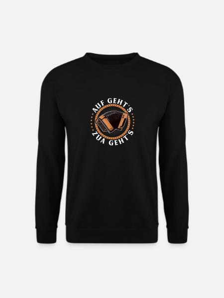 Auf Geht’s Zua Geht’s, Steirische Harmonika - Unisex Pullover - Schwarz