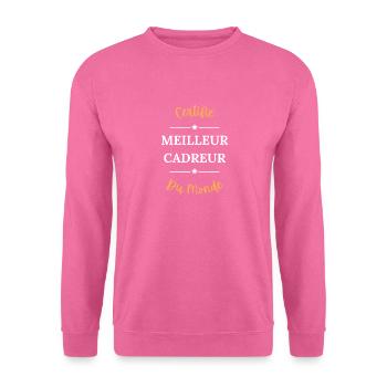 Certifié meilleur cadreur du monde - Sweat-shirt Unisexe - rose - Devant