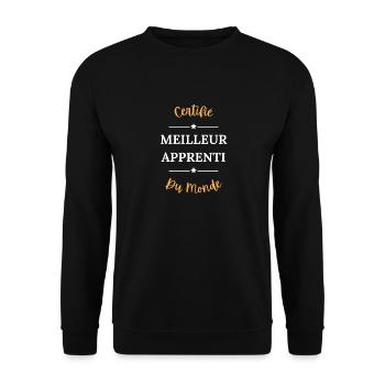 Certifié meilleur apprenti du monde - Sweat-shirt Unisexe - noir - Devant - Alina (178cm) & Michal (187cm)