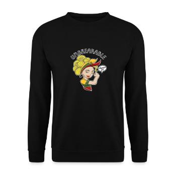 Lithuanian Girl Unbreakable I Heritage Lithuania - Unisex Pullover - Schwarz - Vorne - Alina (178cm) & Michal (187cm)