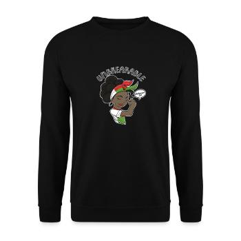 Madagascar Girl Unbreakable I Madagascar Heritage - Unisex Pullover - Schwarz - Vorne - Alina (178cm) & Michal (187cm)