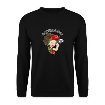 Portugese Girl Unbreakable Portugese Heritage - Unisex Pullover - Schwarz - Vorne - Alina (178cm) & Michal (187cm)