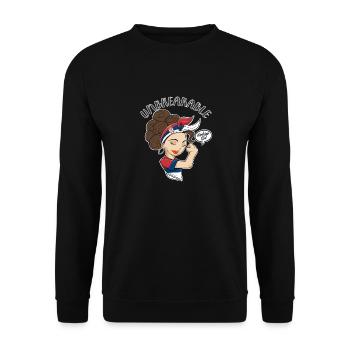 Fille serbe incassable I Héritage serbe I - Sweat-shirt Unisexe - noir - Devant - Alina (178cm) & Michal (187cm)