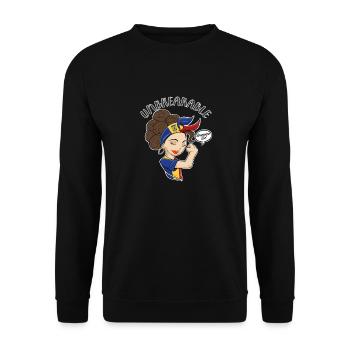 Romanian Girl Unbreakable I Romanian Heritage I - Unisex Sweatshirt - black - Front - Alina (178cm) & Michal (187cm)