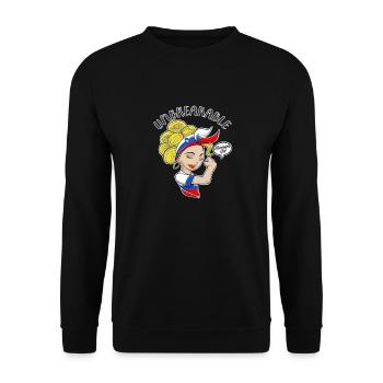 Fille slovène Incassable Héritage slovène - Sweat-shirt Unisexe - noir - Devant - Alina (178cm) & Michal (187cm)