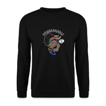 South African Girl Unbreakable I Heritage South - Unisex Sweatshirt - black - Front - Alina (178cm) & Michal (187cm)