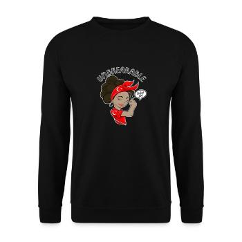 Turkish Girl Unbreakable I Turkish Heritage I - Unisex Pullover - Schwarz - Vorne - Alina (178cm) & Michal (187cm)