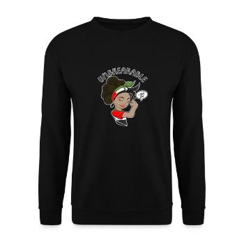 Arab Girl Unbreakable I Heritage United Arab - Unisex Pullover - Schwarz - Vorne - Alina (178cm) & Michal (187cm)