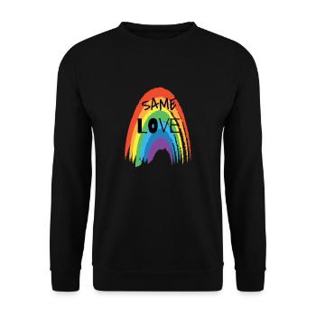 SAME LOVE - Unisex Pullover - Schwarz - Vorne - Alina (178cm) & Michal (187cm)