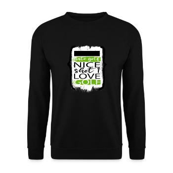 balle de golf cadeau d’anniversaire idée golfmom - Sweat-shirt Unisexe - noir - Devant - Alina (178cm) & Michal (187cm)