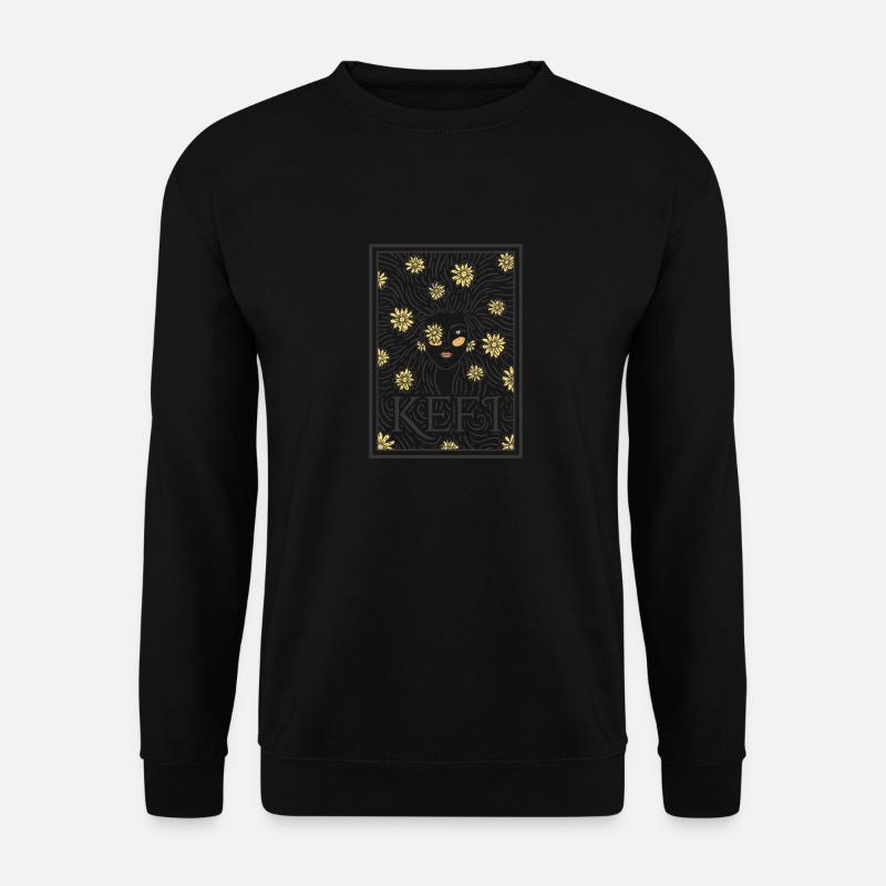 Kefi Frau Gänseblümchen Kefi Frau Gänseblümchen Ge - Unisex Pullover - Schwarz