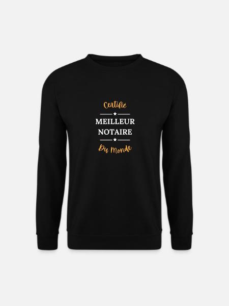 Certifié meilleur notaire du monde - Sweat-shirt Unisexe - noir