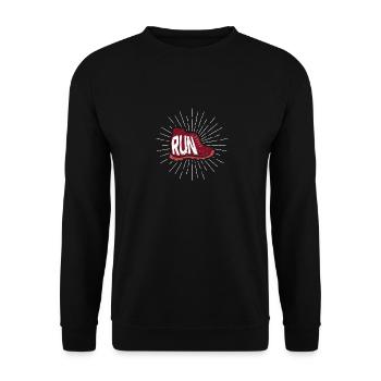 Chaussures de sport Course Drôle Course Sprint Jogging - Sweat-shirt Unisexe - noir - Devant - Alina (178cm) & Michal (187cm)