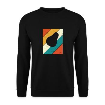 Avocat Vegan Lover Retro Veggie Diet Idée cadeau - Sweat-shirt Unisexe - noir - Devant - Alina (178cm) & Michal (187cm)