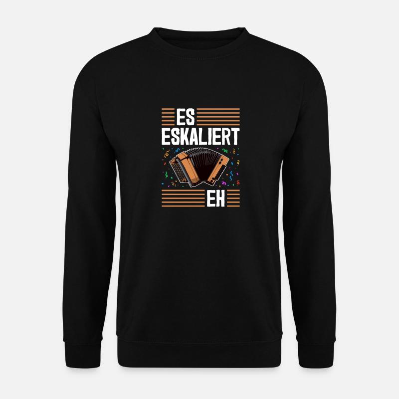 Es Eskaliert Eh, Lustiges Quetschn Steirische - Unisex Pullover - Schwarz
