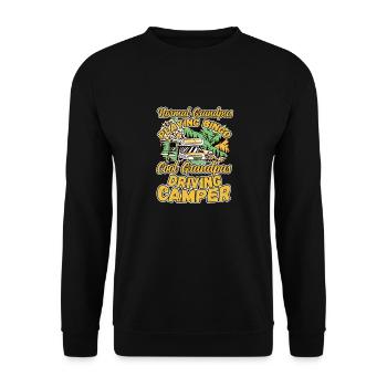 Grandpas Play Bingo Cool Grandpas Driving Motorhome - Unisex Sweatshirt - black - Front - Alina (178cm) & Michal (187cm)