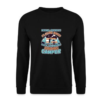 Grandpas Play Bingo Cool Grandpas Driving Motorhome - Unisex Sweatshirt - black - Front - Alina (178cm) & Michal (187cm)
