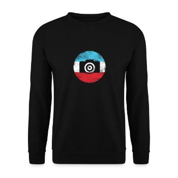 Photographie rétro pour photographe Appareil photo vintage - Sweat-shirt Unisexe - noir - Devant - Alina (178cm) & Michal (187cm)