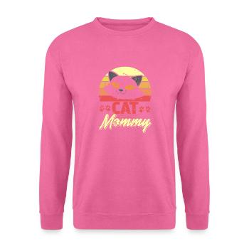Cat Mommy Cute Cat Lover T-Shirt Present Gift - Unisex Pullover - Pink - Vorne