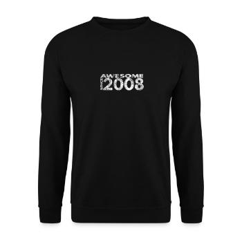 Awesome since 2008 - Unisex Sweatshirt - black - Front - Alina (178cm) & Michal (187cm)