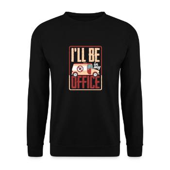 Pest Control Technician Exterminator I'll Be In - Unisex Pullover - Schwarz - Vorne - Alina (178cm) & Michal (187cm)