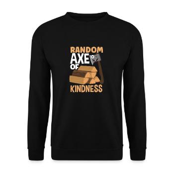 Axe Hatchet Throwing Hatchet Ax Thrower Funny Pun - Unisex Pullover - Schwarz - Vorne - Alina (178cm) & Michal (187cm)