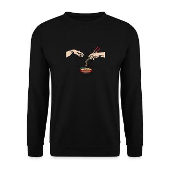 Soupe Ramen Japon Anime Nouilles Ramen - Sweat-shirt Unisexe - noir - Devant - Alina (178cm) & Michal (187cm)