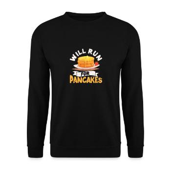 Courses pour crêpes Drôles de crêpes courir - Sweat-shirt Unisexe - noir - Devant - Alina (178cm) & Michal (187cm)