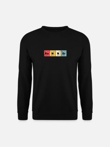 Läufer Periodensystem Läufer Lustig Laufen Chemie - Unisex Pullover - Schwarz