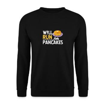 Drôle de marathonien amateur de crêpes - Sweat-shirt Unisexe - noir - Devant - Alina (178cm) & Michal (187cm)