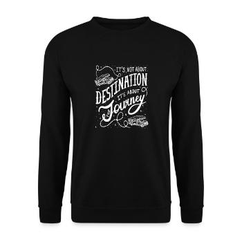 Cooles Camper, RV, Wohnmobil, Carvan Spruch Shirt - Unisex Pullover - Schwarz - Vorne - Alina (178cm) & Michal (187cm)