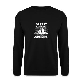 GoKart Kartsport Kart Go Kart Go-Kart Rennen - Unisex Pullover - Schwarz - Vorne - Alina (178cm) & Michal (187cm)