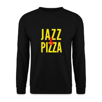 JAZZ ET PIZZA - Sweat-shirt Unisexe - noir - Devant - Alina (178cm) & Michal (187cm)