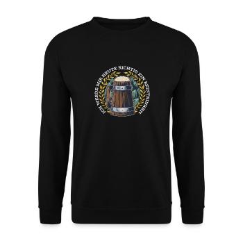Saufen Bier JGA - Unisex Pullover - Schwarz - Vorne - Alina (178cm) & Michal (187cm)