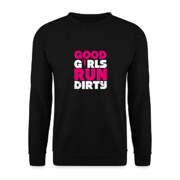 Drôle de trail running jogging runner filles bon - Sweat-shirt Unisexe - noir - Devant - Alina (178cm) & Michal (187cm)