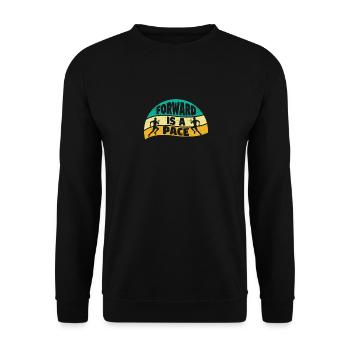 Course lente Drôle Jogging Marathon Runner - Sweat-shirt Unisexe - noir - Devant - Alina (178cm) & Michal (187cm)