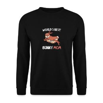 World´s Best Pet Mom Rabbit Love Easter Girls Love - Unisex Sweatshirt - black - Front - Alina (178cm) & Michal (187cm)
