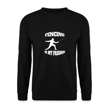 Fencing funny martial arts funny fencer saying - Unisex Sweatshirt - black - Front - Alina (178cm) & Michal (187cm)