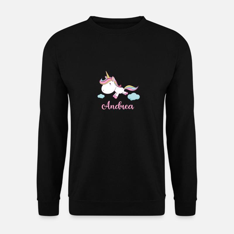ANDREA Pink Unicorn Novelty - Unisex Pullover - Schwarz