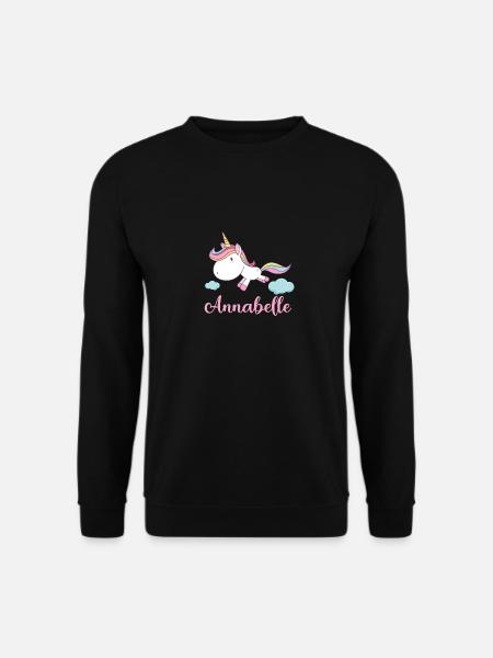 ANNABELLE Pink Unicorn Novelty - Unisex Pullover - Schwarz