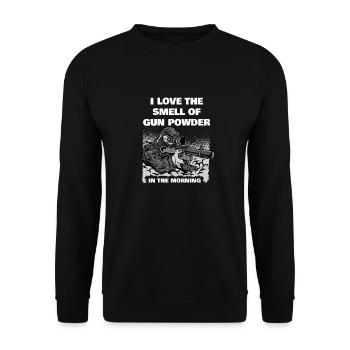 Lustiger Sportschützen Schützen Spruch - Unisex Pullover - Schwarz - Vorne - Alina (178cm) & Michal (187cm)