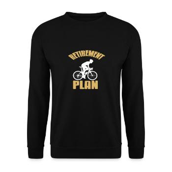 Plan de retraite Drôle de vélo T-Shirt Cadeau Cadeau - Sweat-shirt Unisexe - noir - Devant - Alina (178cm) & Michal (187cm)
