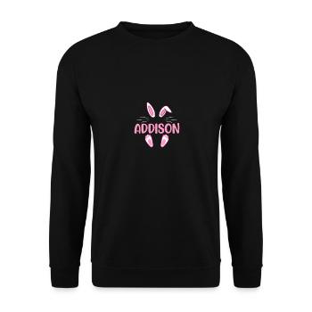 ADDISON Pâques - Sweat-shirt Unisexe - noir - Devant - Alina (178cm) & Michal (187cm)