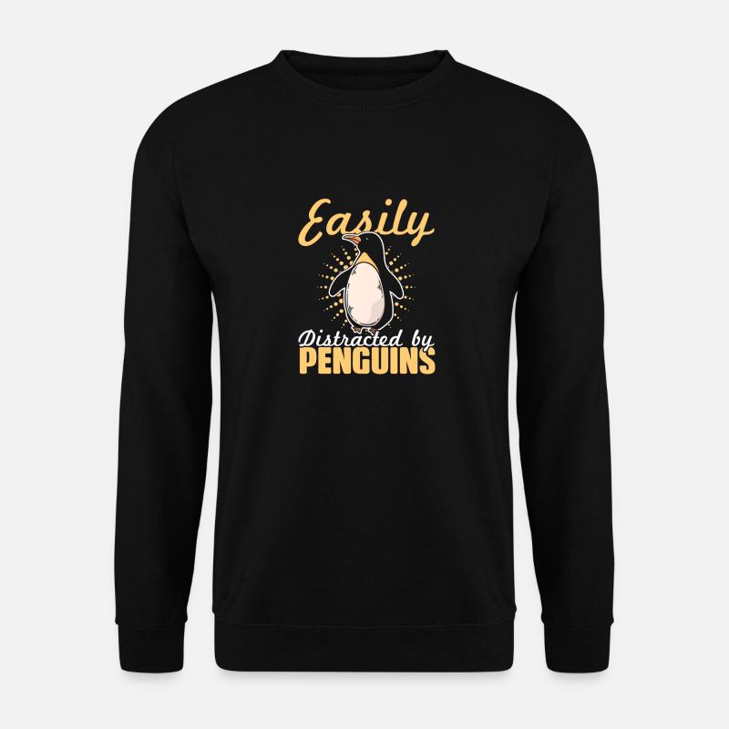 Pinguin-Ablenkungen - Unisex Pullover - Schwarz